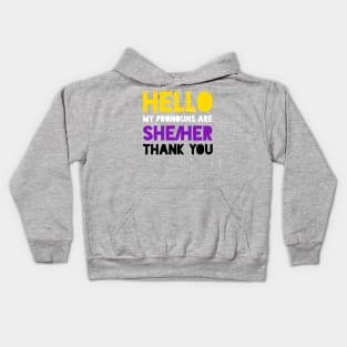 My pronouns are she/her Kids Hoodie